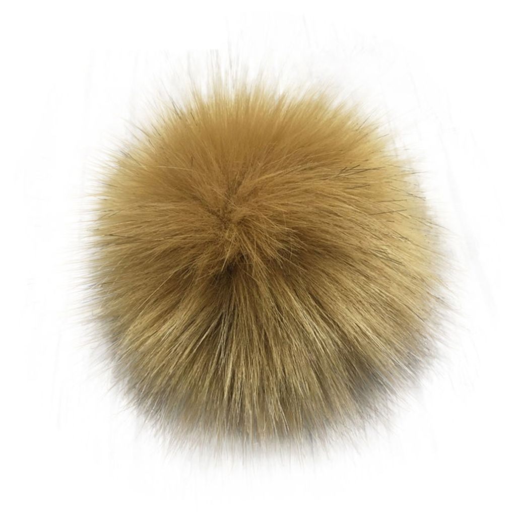 14 cm/16 cm weicher Kunstfell-Bommel, DIY-Auto-Handtaschen-Schlüsselanhänger, flauschiger Kugel-Anhänger-Hellgelb,14cm