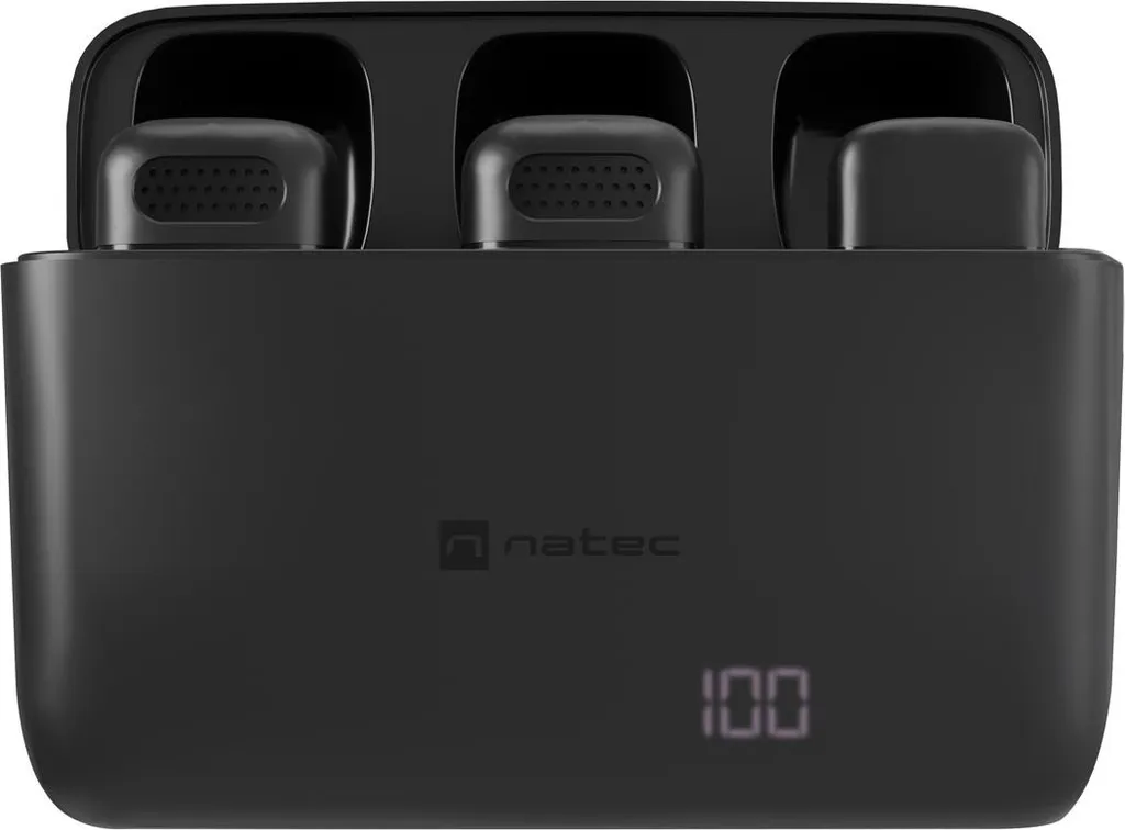 Microphone Lavalier Natec Hopper Noir - Micro Cravate Haute Qualité - 2