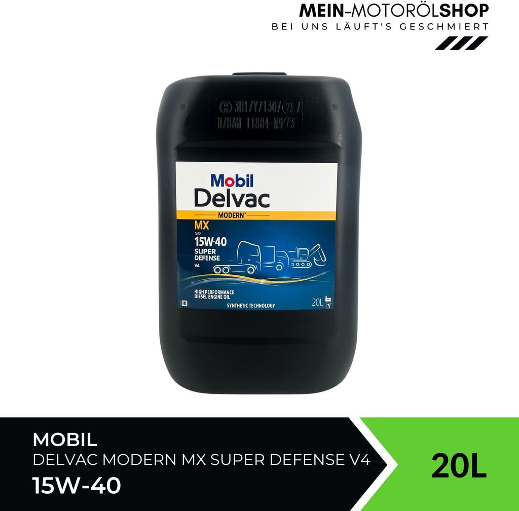 Mobil Delvac Modern MX 15W-40 Super Defense V4 20 Liter Produktbild 