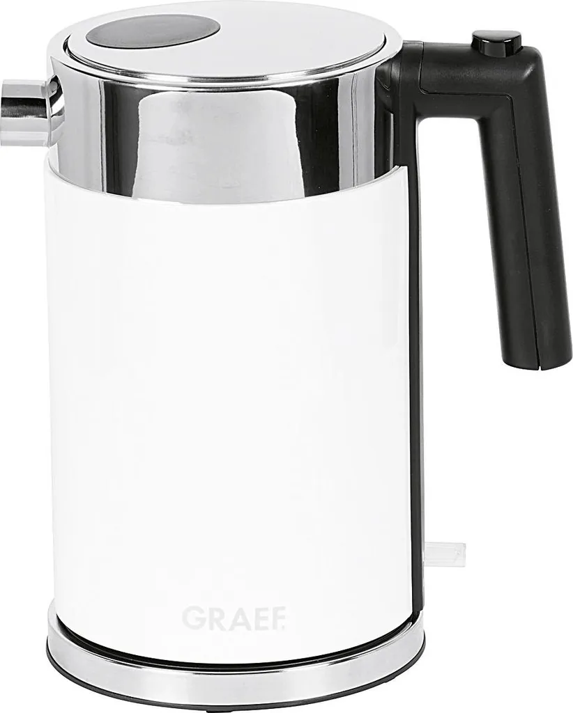 Bouilloire Graef WK61EU 1,5L 2000W en acier inoxydable blanc élégante