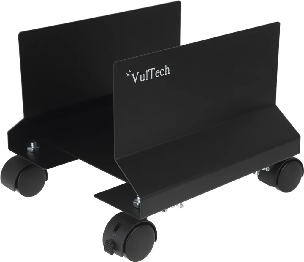 Chariot PC à roulettes réglable Vultech CP-01 Noir pour tour Gamer
