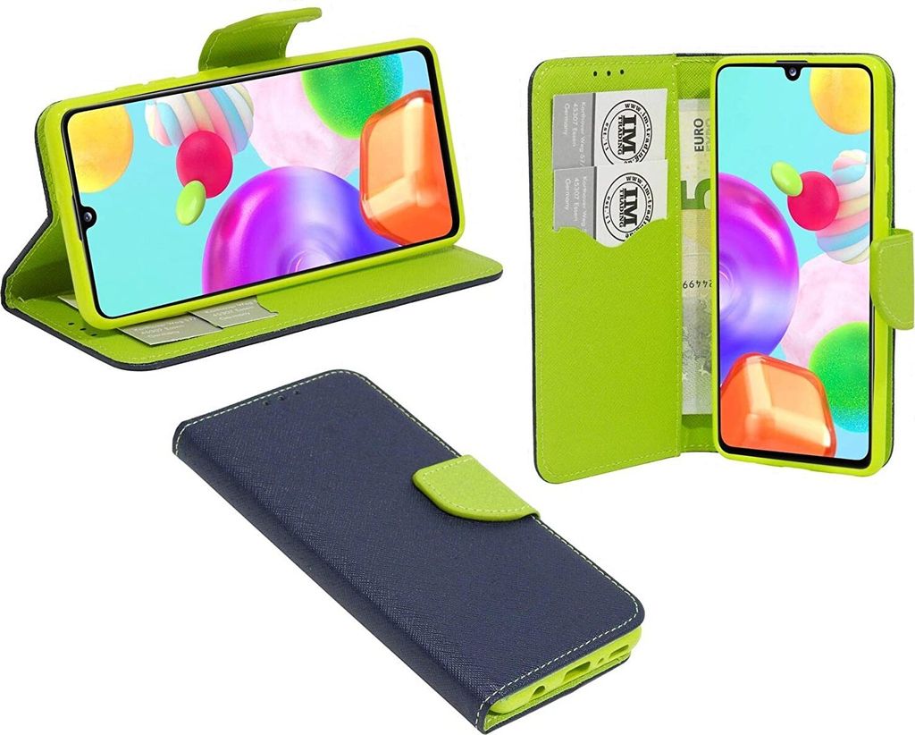 cofi1453 Buch Tasche "Fancy" kompatibel mit SAMSUNG GALAXY A41 (A415F) Handy Hülle Etui Brieftasche Schutzhülle mit Standfunktion, Kartenfach B...