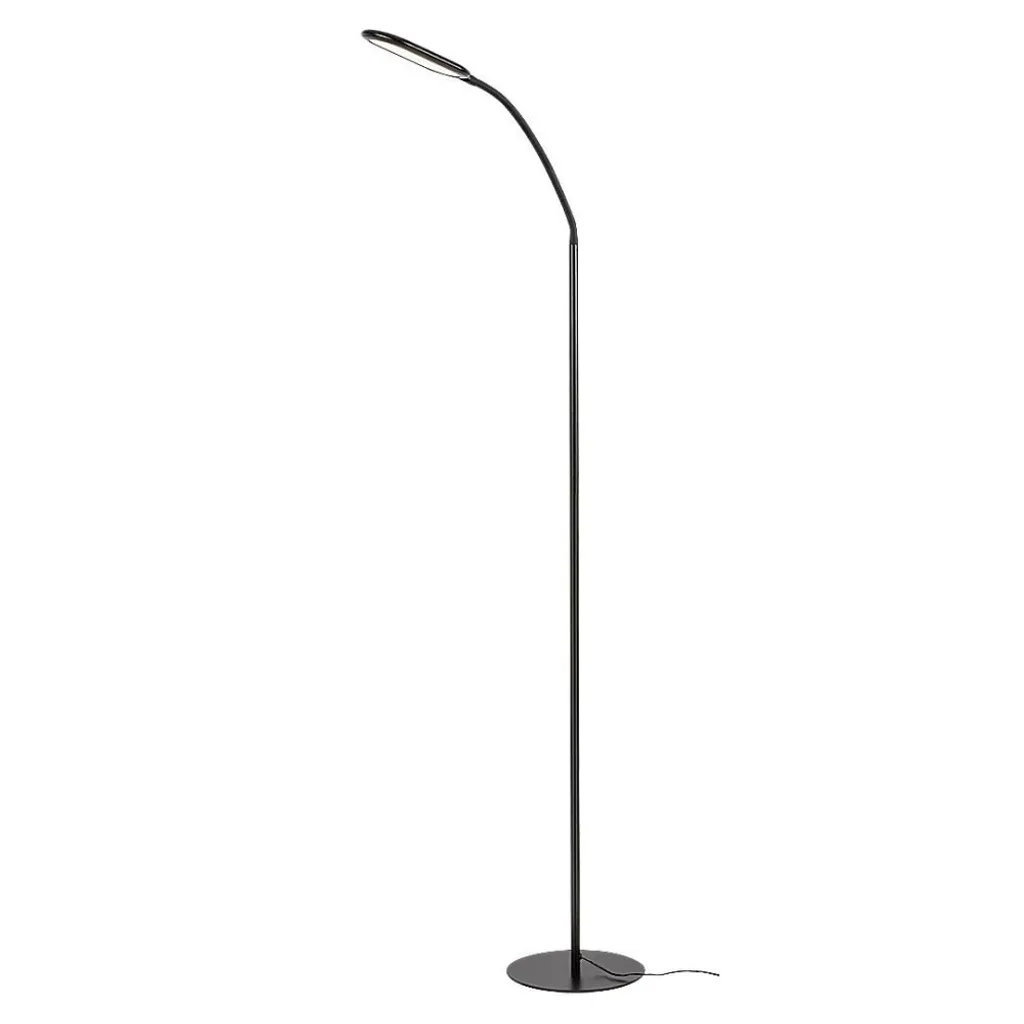 Lampadaire de salon LED moderne 140cm Adelmo intensité réglable noir