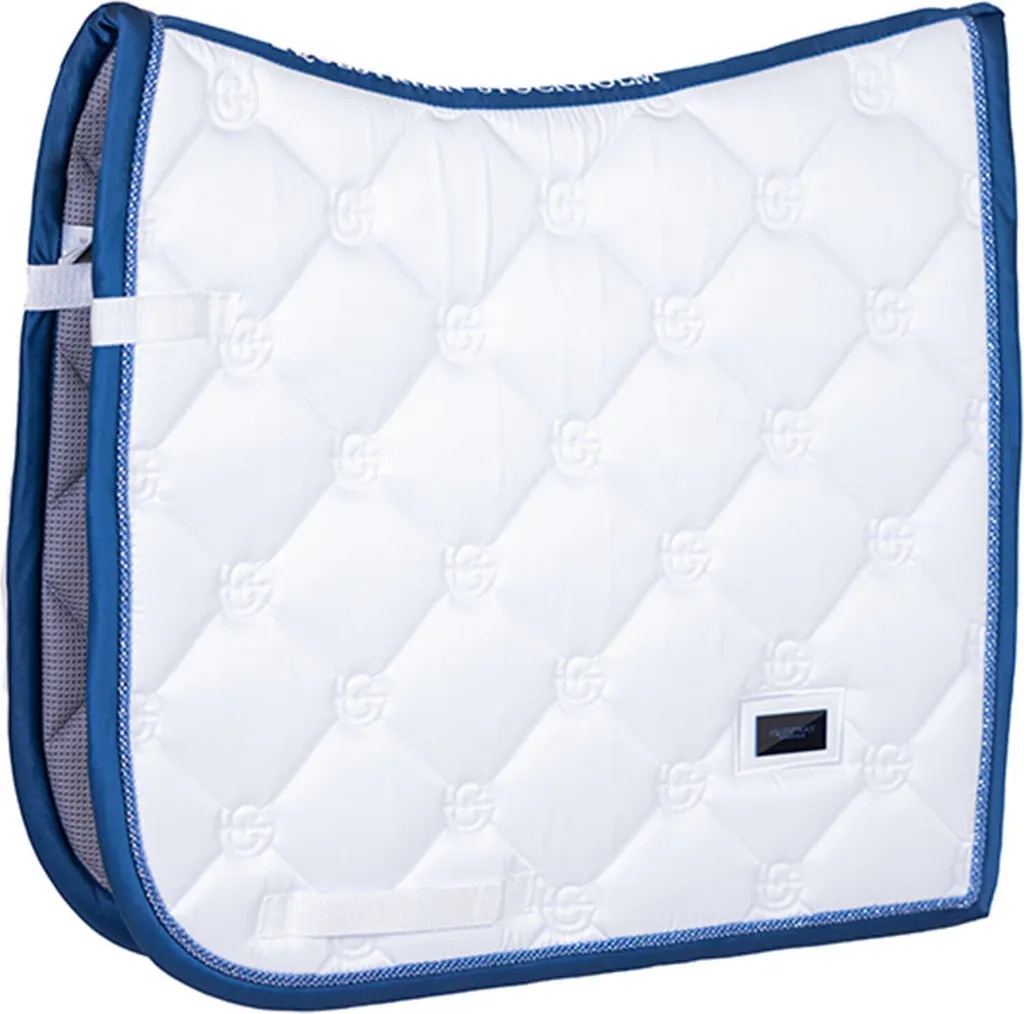 Tapis dressage anti-frottement Equestrian Stockholm White Blue Meadow