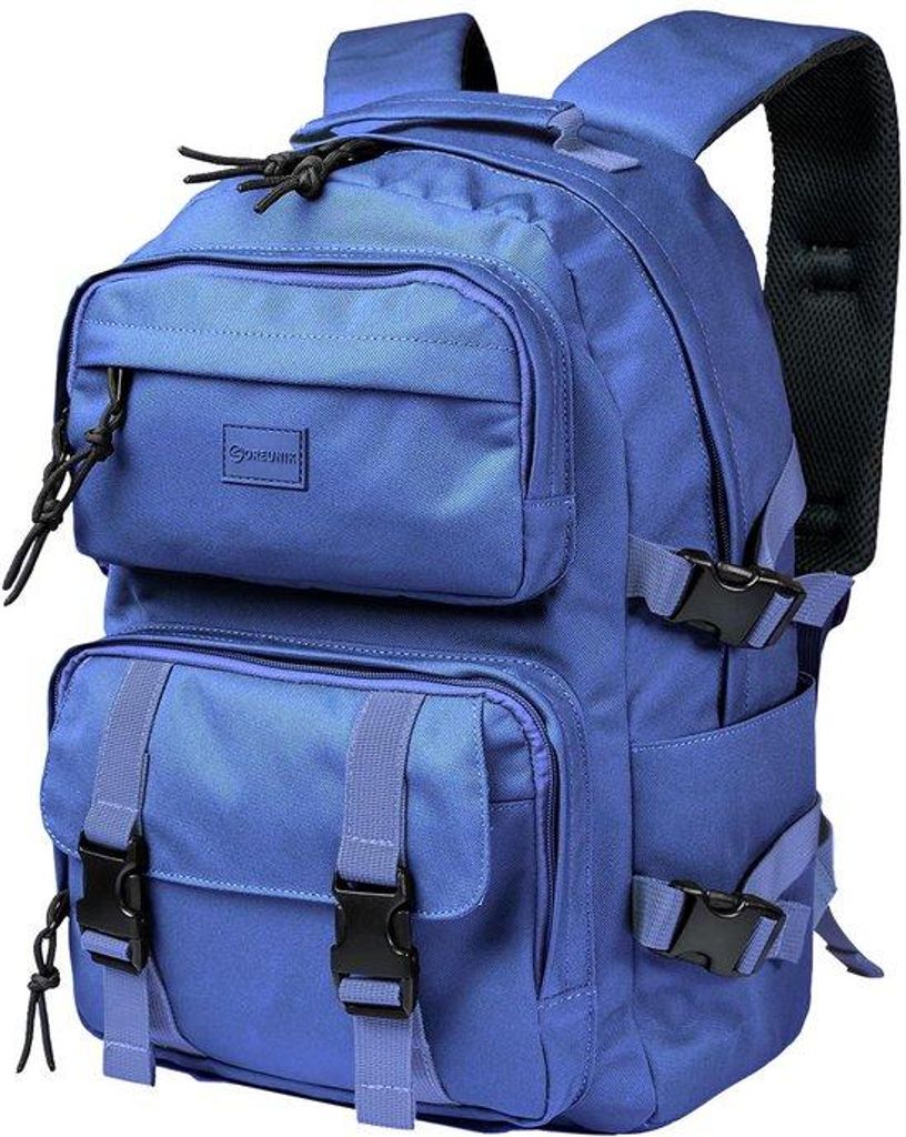 Schulrucksack für Mädchen und Jungen, leichter Reiserucksack für Schule, Laptop-Tasche 15 Zoll, wasserdichter College-Daypack in Blau