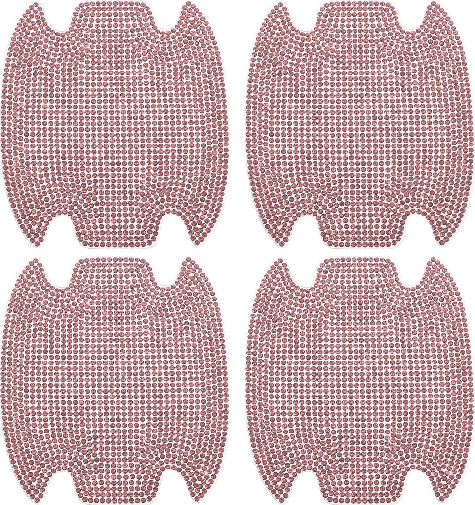 Universeller Autotürgriff-Schutzfilm Reflektierende Aufkleber gegen Kratzer, Pink 4 Stück