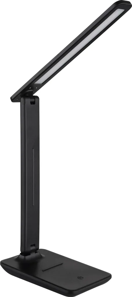 Lampada da tavolo a LED, opale, nera, CCT, USB, H 50 cm