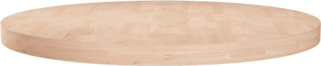 Design Runde Tischplatte Ø60x4 cm Unbehandeltes Massivholz Eiche, Tischplatten 2024 Neu