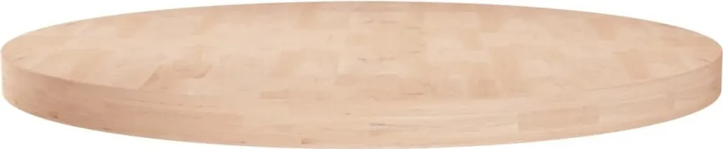 Piano del tavolo rotondo Ø70x4 cm Legno massiccio di quercia non trattato