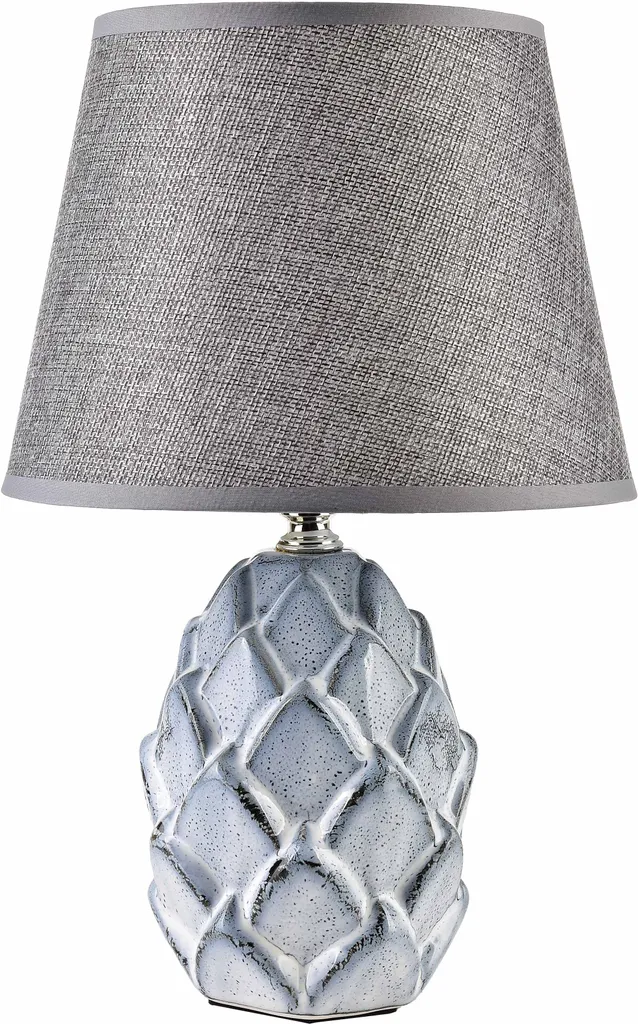 Lampe table céramique grise Mondex HTLA3741 stable et petit espace