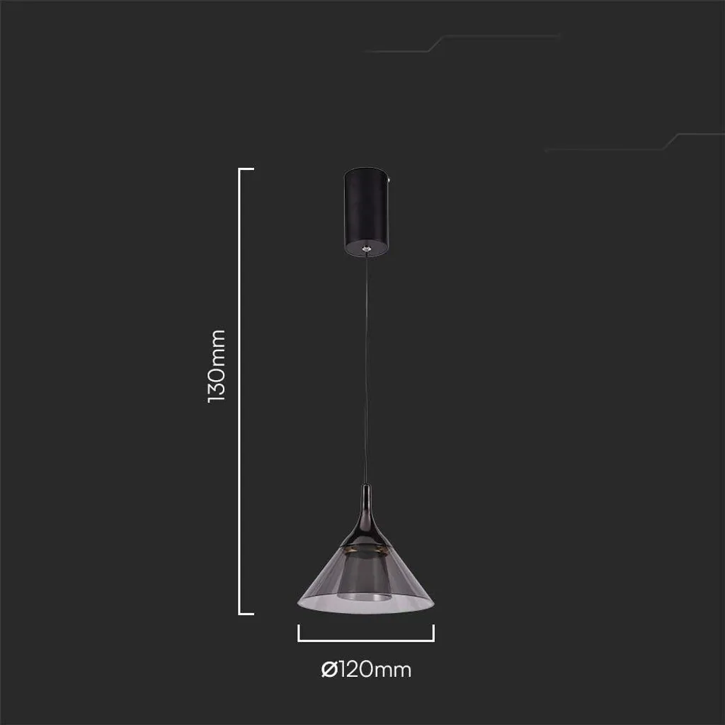 Éclairage suspendu LED pour bureau et îlot de cuisine noir 4000K V-TAC