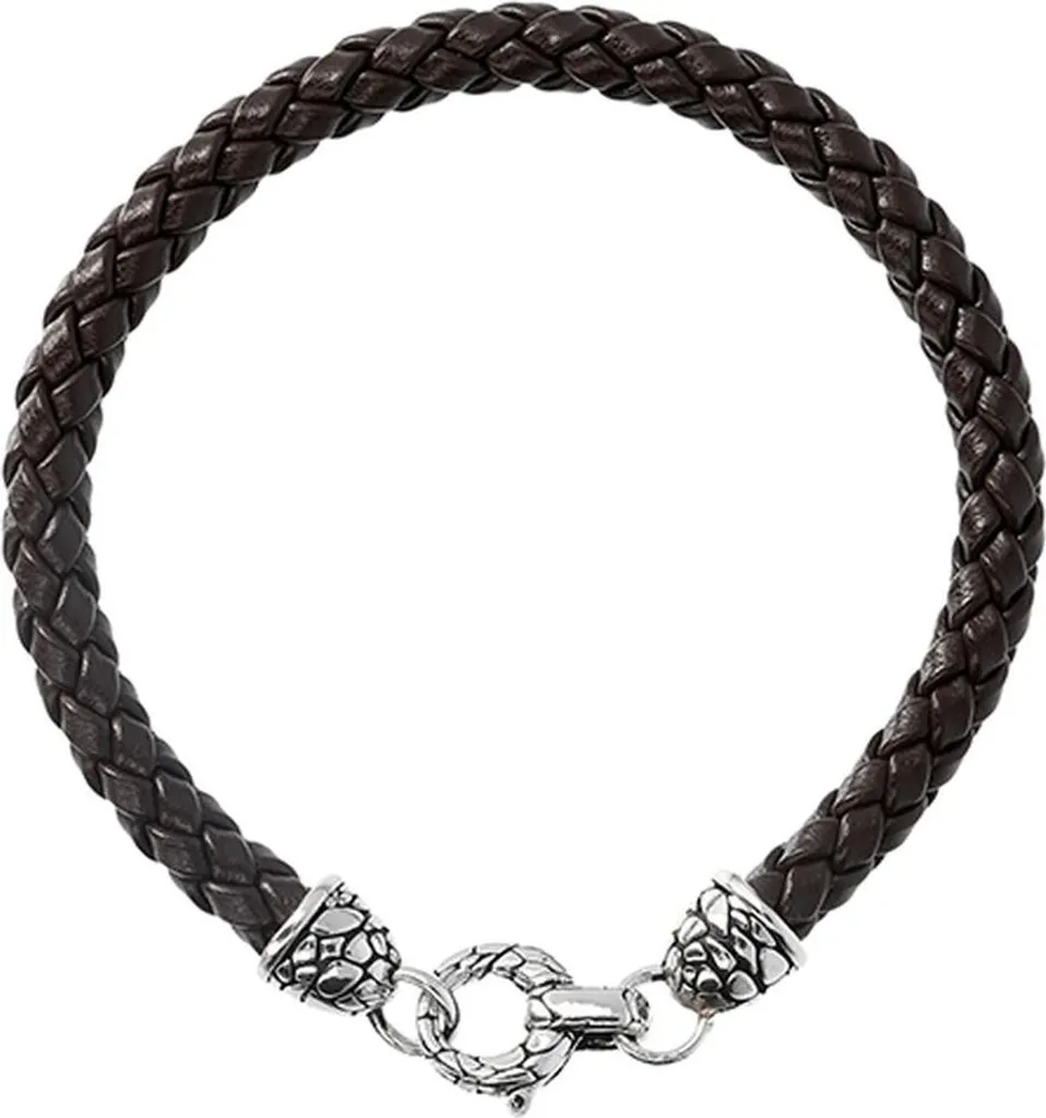 Bracelet Albert M. WSOX00141.BRW texturé en bronze argenté précieux