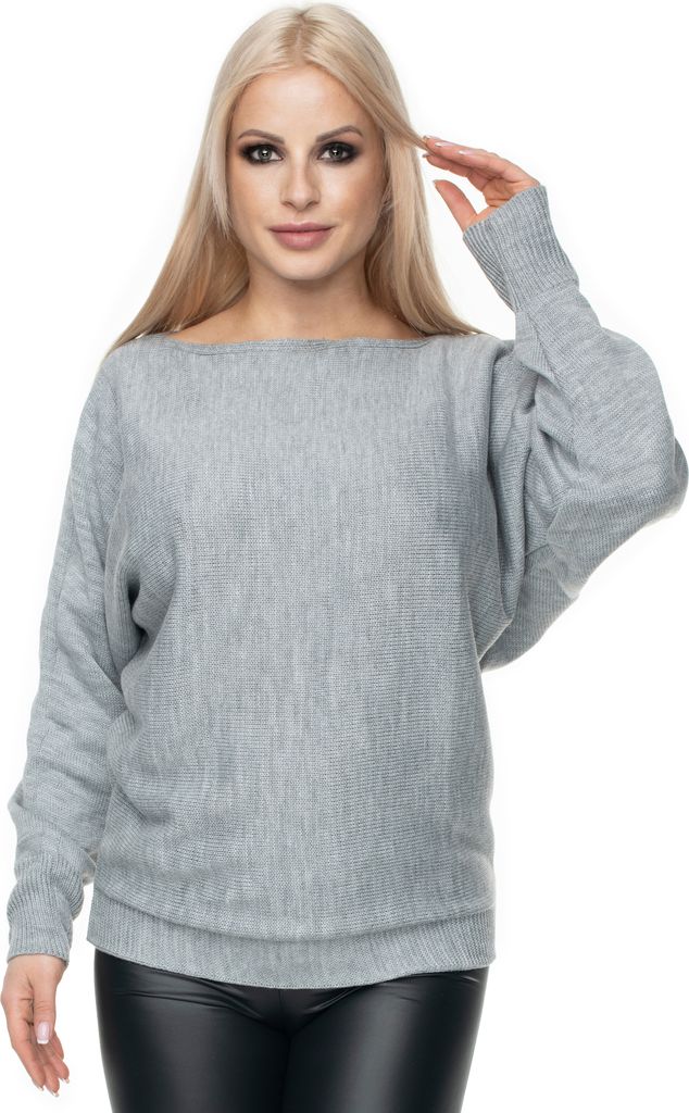 PeeKaBoo Frauen frei Übergröße Fledermäuse Pulli Isaszeg grau universell