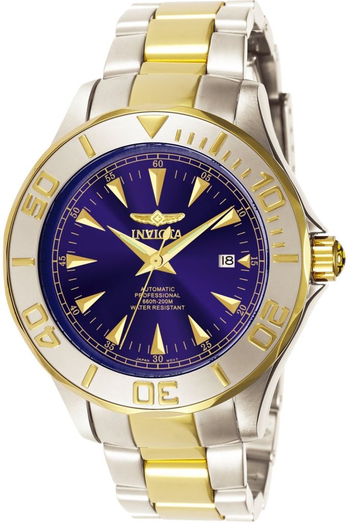 Invicta Signature 7038 Herren uhr - Wasserdicht - Analog - Automatikuhr - Edelstahl mit blauen zifferblat - 47mm