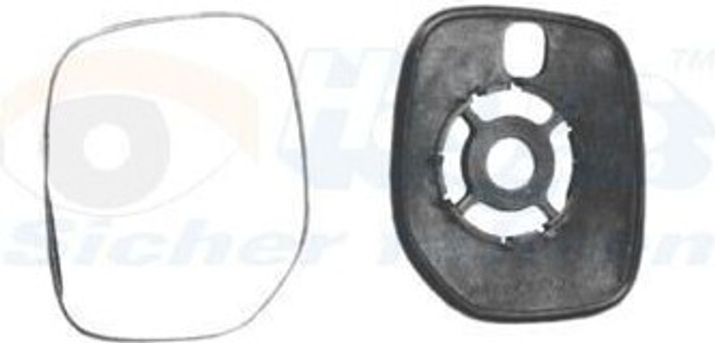 VAN WEZEL Spiegelglas Außenspiegel Links passend für PEUGEOT PARTNER Combispace (5F) Unbeheizt 0903831