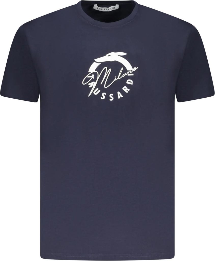 Trussardi Herren KURZARM-T-SHIRT Blau TRU25MTS01_BL09NAVY : Größe - XL Größe: XL