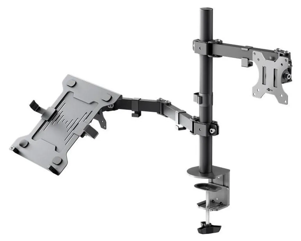 Station de Travail Ergonomique - Support d'Écran et PC Portable de Bureau