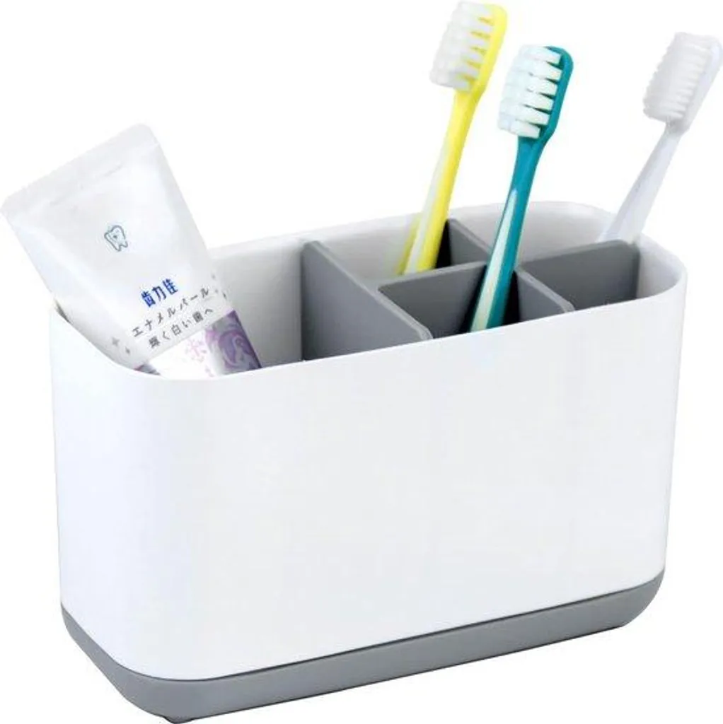 Support brosses à dents électriques pour famille, coloris gris neutre