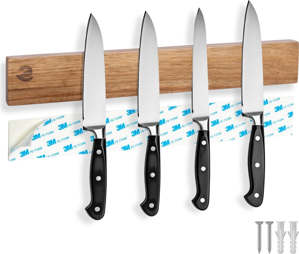 ECENCE Magnetleiste Messer aus edlem Akazienholz - 40cm Produktbild 
