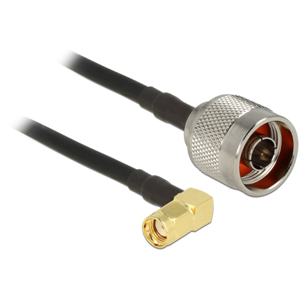 Antennenkabel N Stecker auf RP-SMA 90° CFD200 0,3m Low Loss