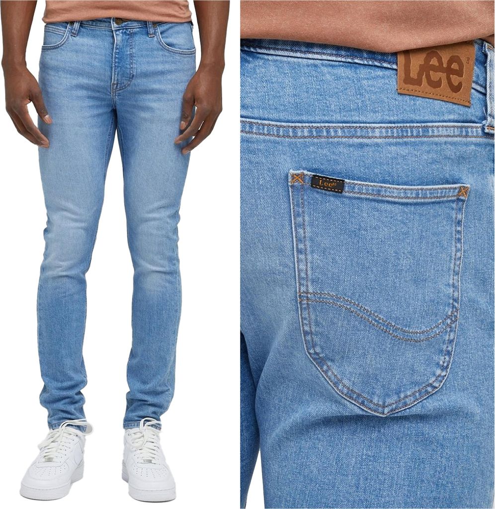 LEE, Herren Jeanshosen, Skinny fit, MALONE, W34 L32, Blau, Jeans, baggyjeans, buggy