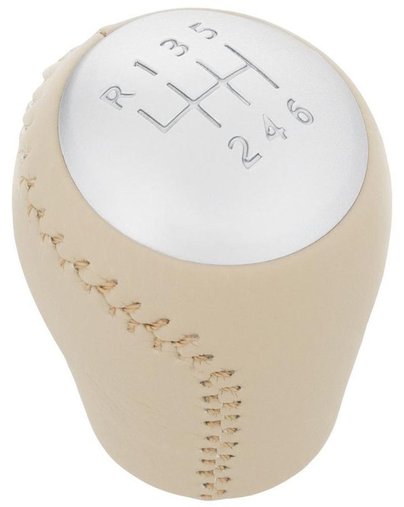 Nissan Qashqai 06-13 6-Gang-Schaltknauf BEIGE + SILBER