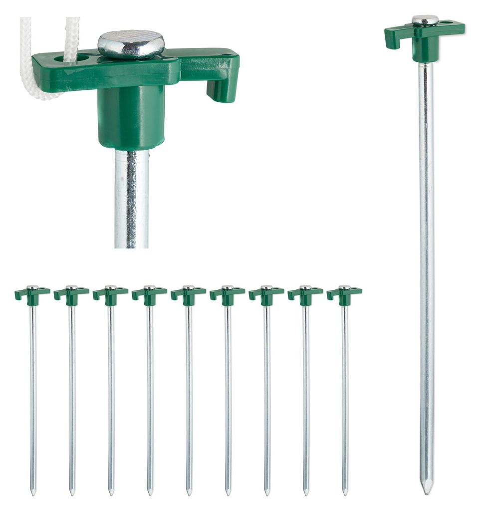 Relaxdays Set da 10 picchetti per terreni rocciosi, Immagine del prodotto 