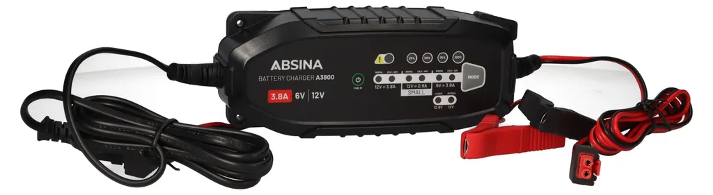 Chargeur 8 Étapes ABSINA 3.8A pour Batteries Plomb et Lithium 6V 12V