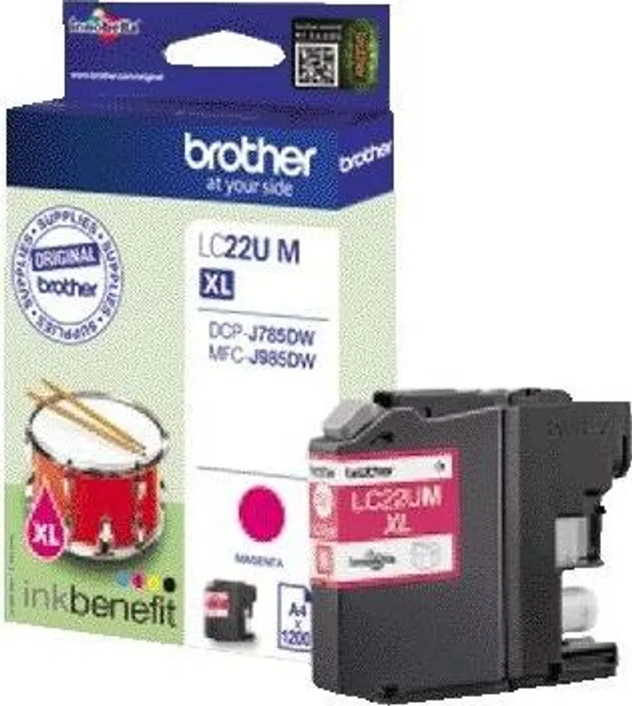 Cartouche Brother LC-22UMBP Magenta : impression de 1200 pages nette
