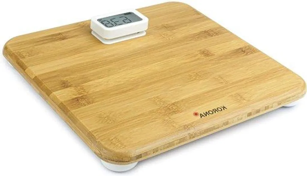 Balance de pesage biomasse en bambou 150 kg avec haute précision 100 g