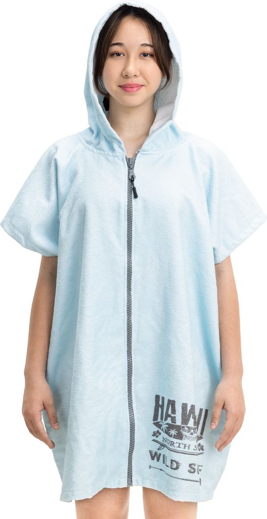 HOMELEVEL Kinder und Baby Frottee Badeponcho - Poncho Handtuch für Strand Schwimmbad - Surfponcho mit Kapuze und Reißverschluss für Mädchen und...