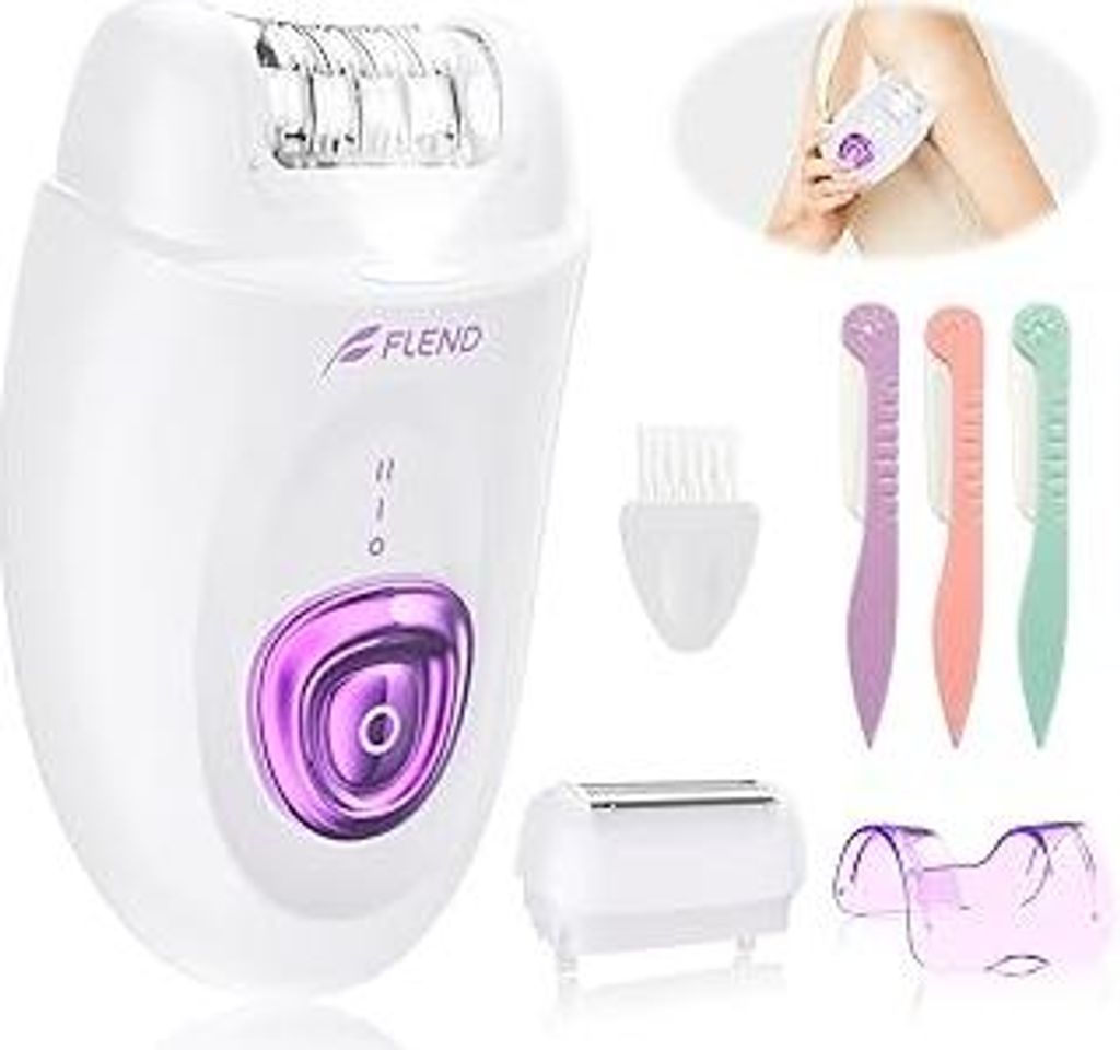 Elektrischer Epilierer für Damen, 2 in 1 Epilierer mit LED-Licht für Achselhöhlen, Beine, Arme, Epilierers für Beine, Epilierers für das Gesic...