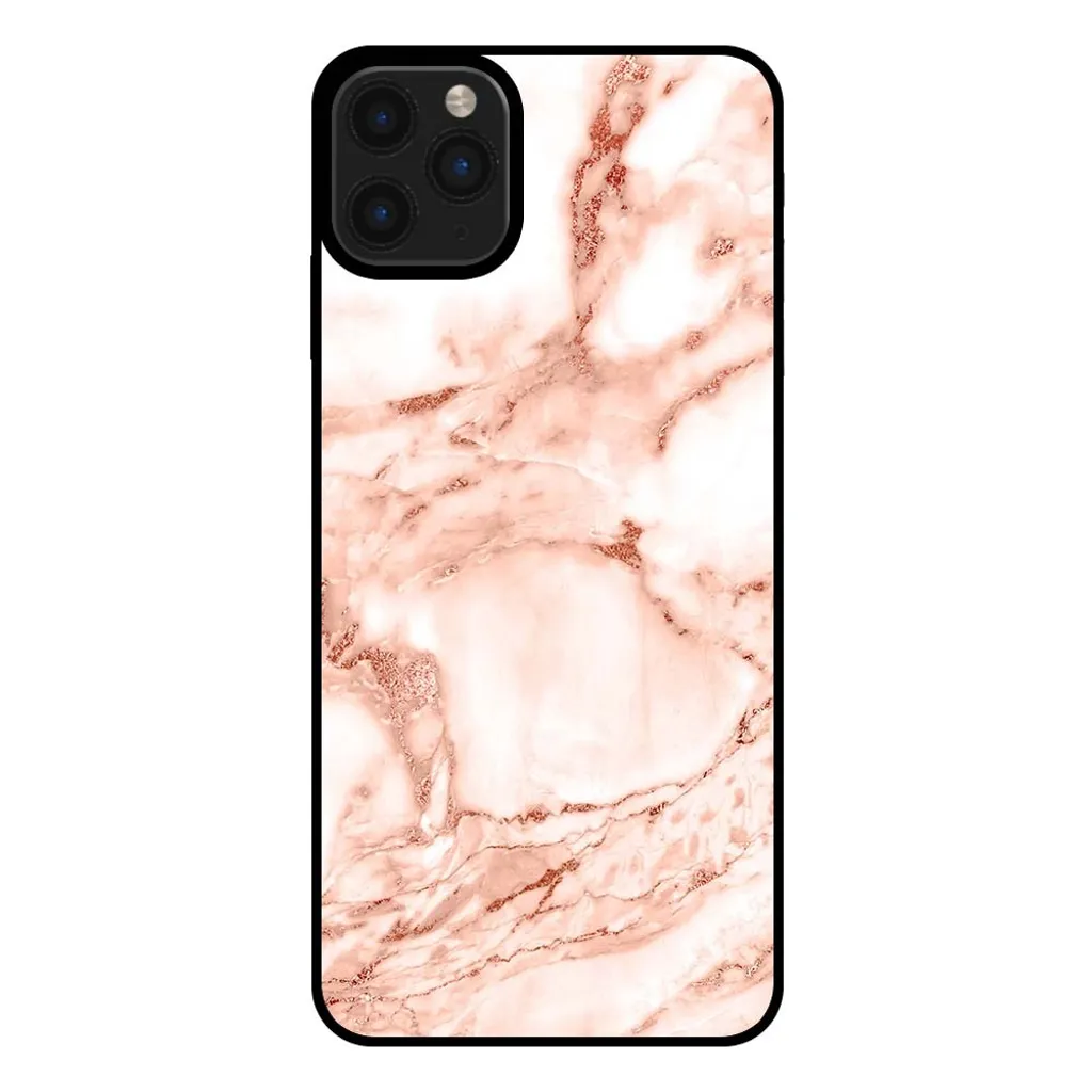 Regalo Perfetto: Custodia iPhone 11 Pro Max Marmo Bianco Oro Rosa