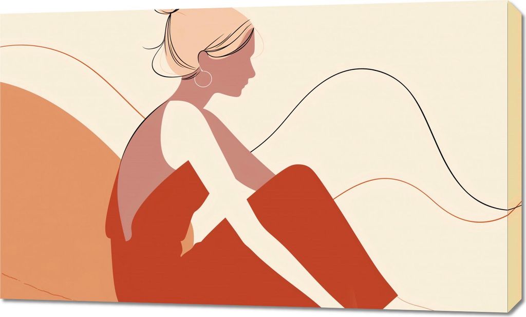 Bild 100x60cm Nachdenklichkeit im Sitzen