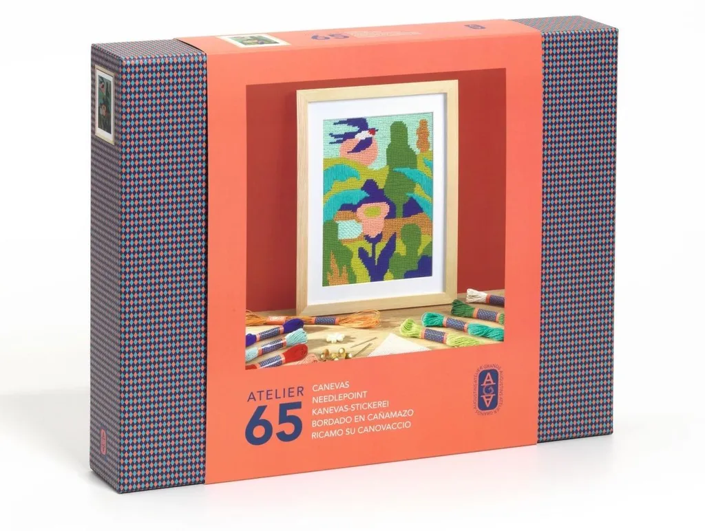 Atelier créatif 65 Djeco : Kit Gobelin et Broderie pour Adultes Complet