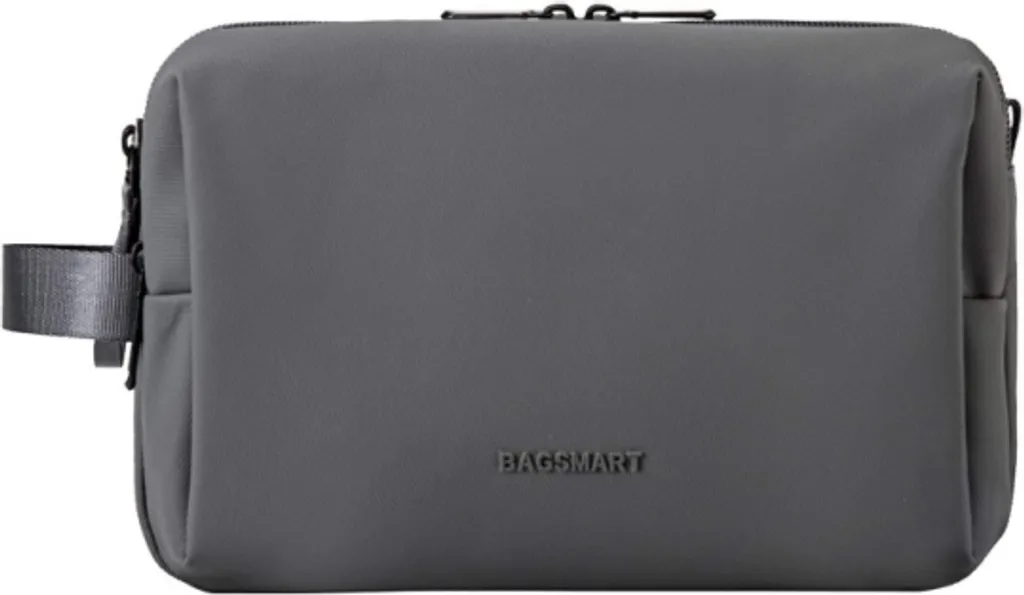INF Trousse de toilette voyage homme gris anthracite grand format
