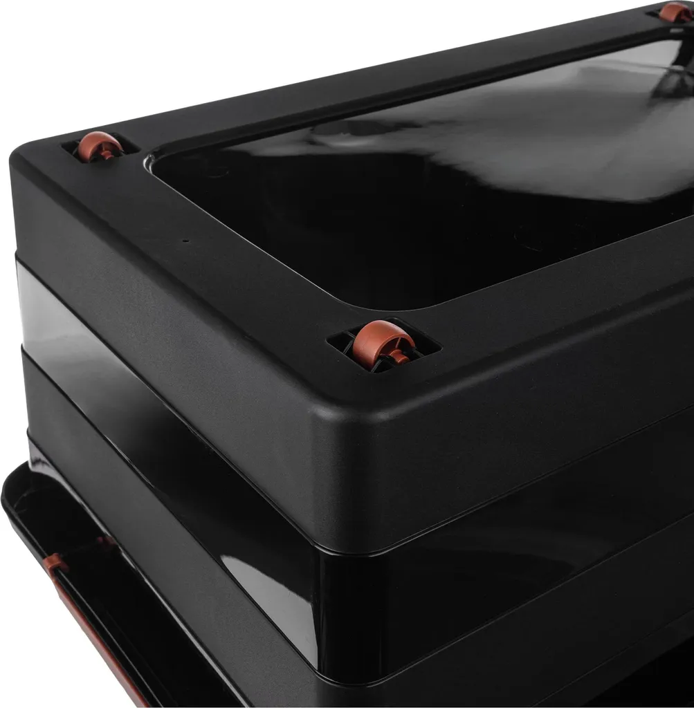 Grande boîte plastique 55 L empilable et transparente avec couvercle - 6