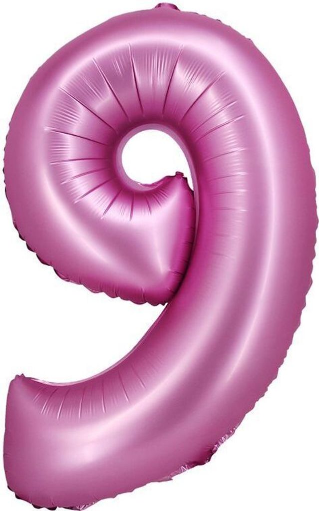 XL Folienballon pink matt Zahl 9 Produktbild 