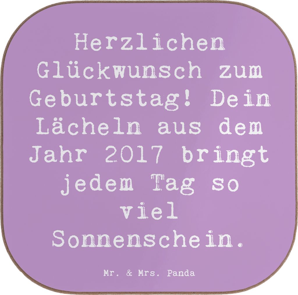 Mr. & Mrs. Panda Untersetzer für Gläser Spruch 2017 Produktbild 