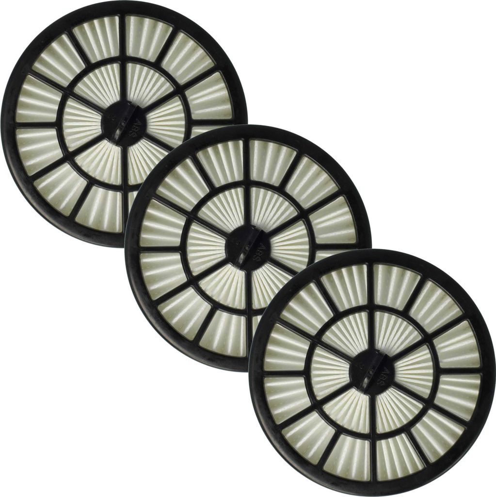 vhbw 3x Staubsaugerfilter Ersatz für Ariete AT5166054100 für Staubsauger - HEPA-Filter Schwarz Weiß