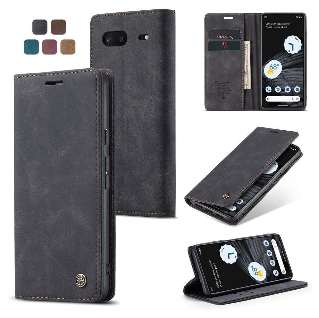 Caseme Handyhülle Leder Hülle Klapphülle Tasche Etui für Produktbild 