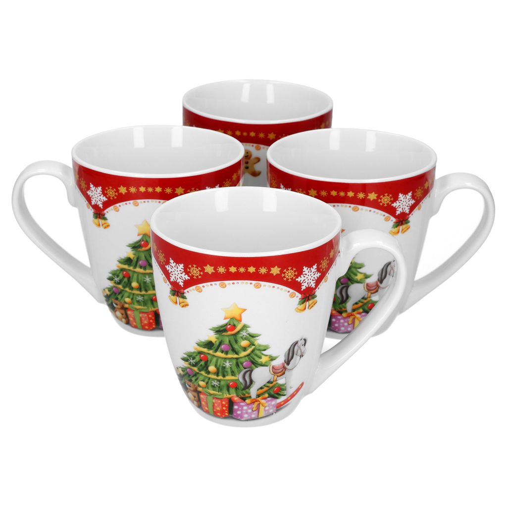 Kaffetassen Becher Weihnachten XL Tasse Xmas Geschenk Porzellan Kaffeebecher 