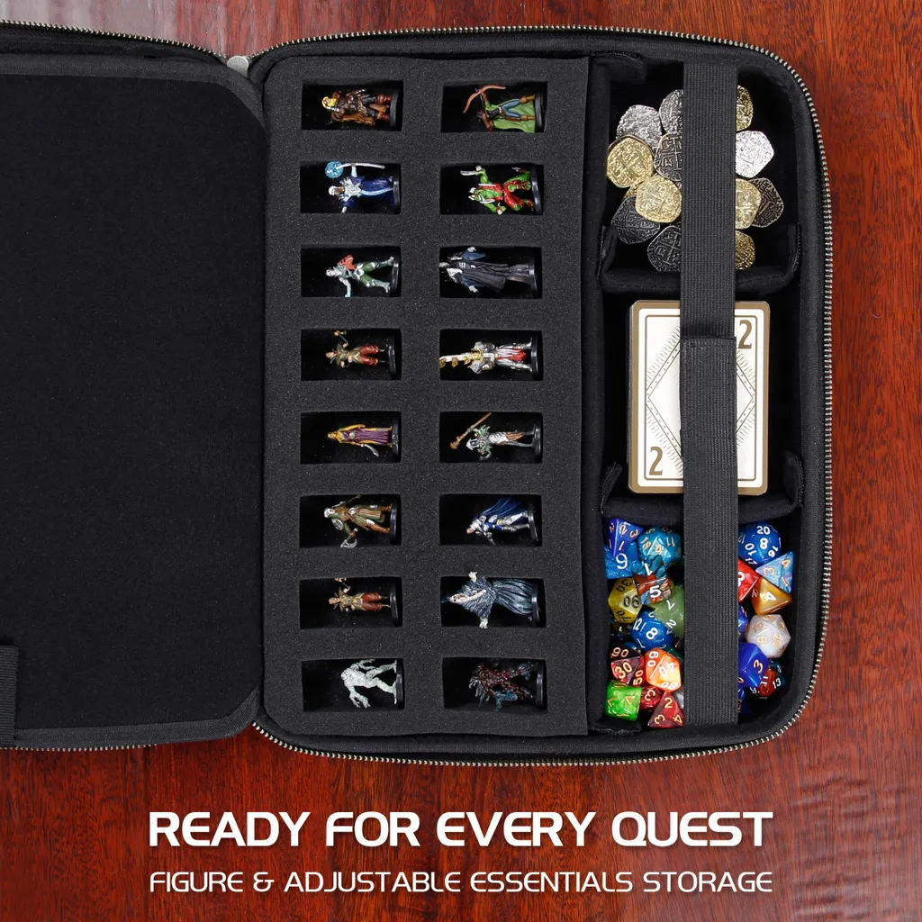 Rangement RPG avec coque rigide et séparateurs modulables - Édition Rouge