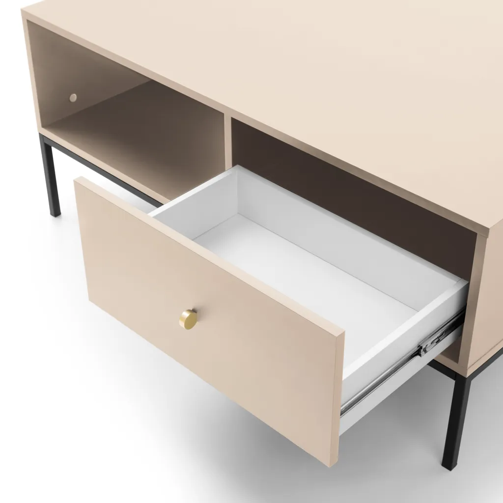 Table basse MINIO MINIMAL Beige - Finition mate et structure robuste