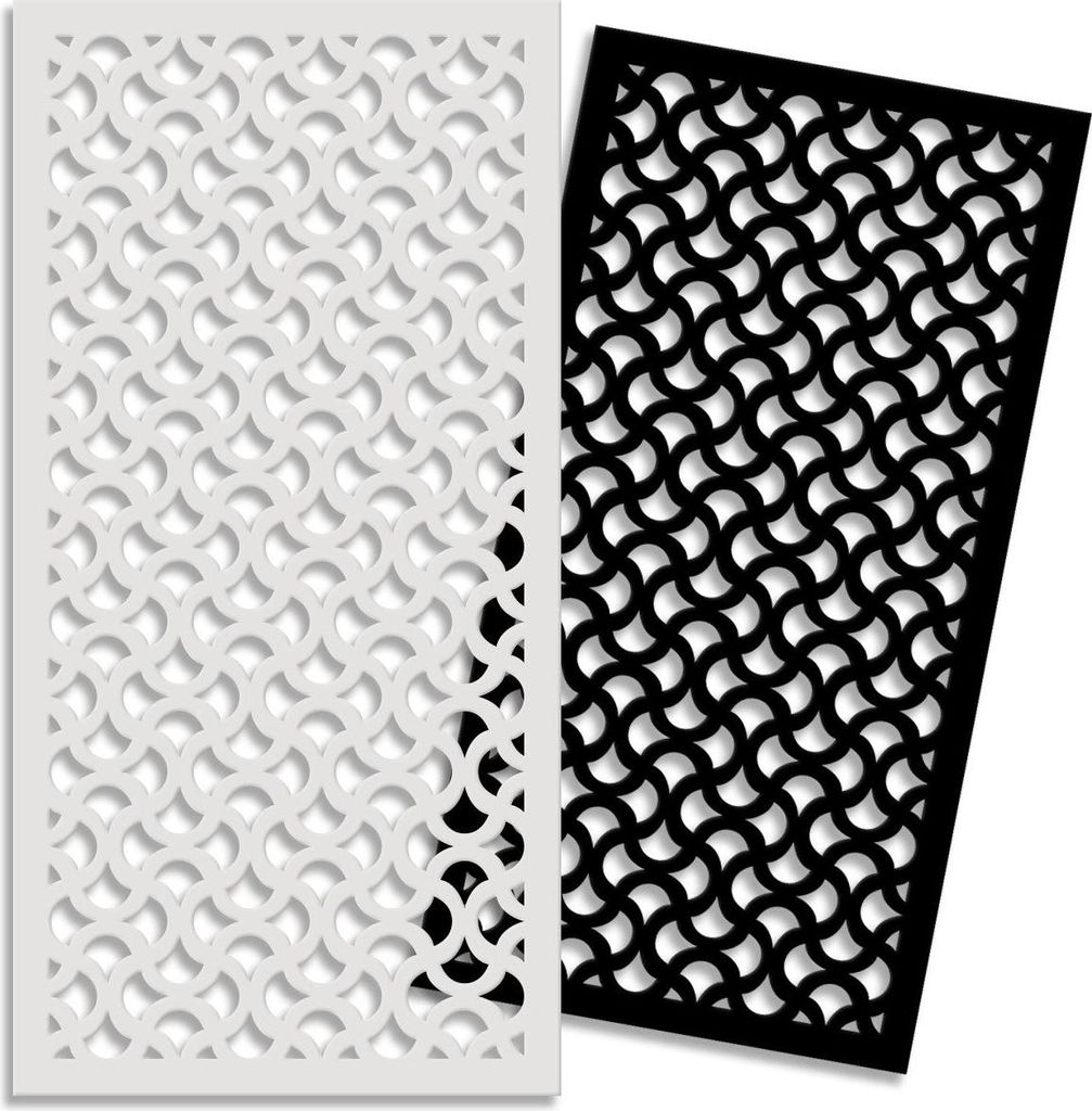 DROPS – Perforiertes PVC–Panel – Sonnenschutz 50x150 cm weiß