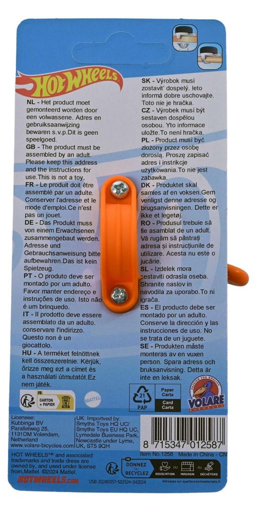 Hot Wheels Fahrradklingel - Jungen - Orange Produktbild 