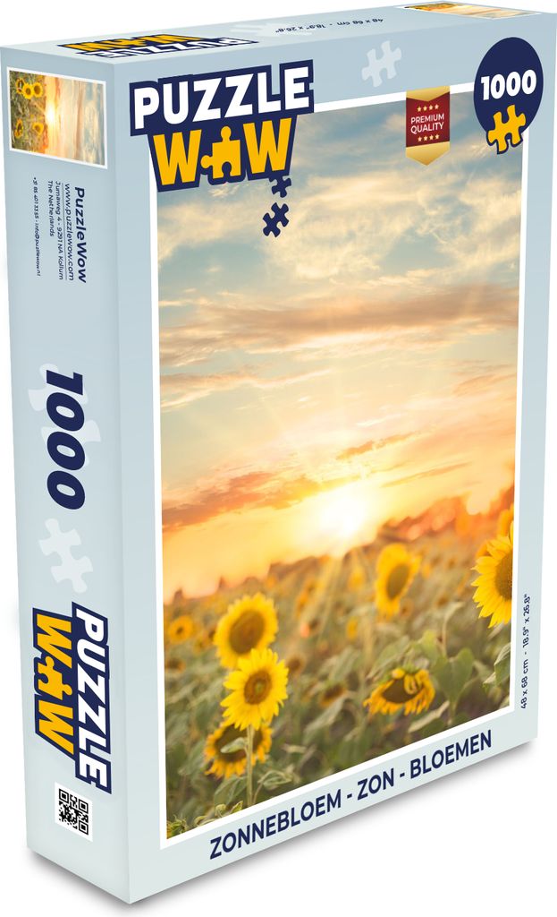 MuchoWow Puzzle 1000 Teile Sonnenblume - Sonne - Blumen - Spielzeug - Alt und Jung - Spiele - Puzzeln