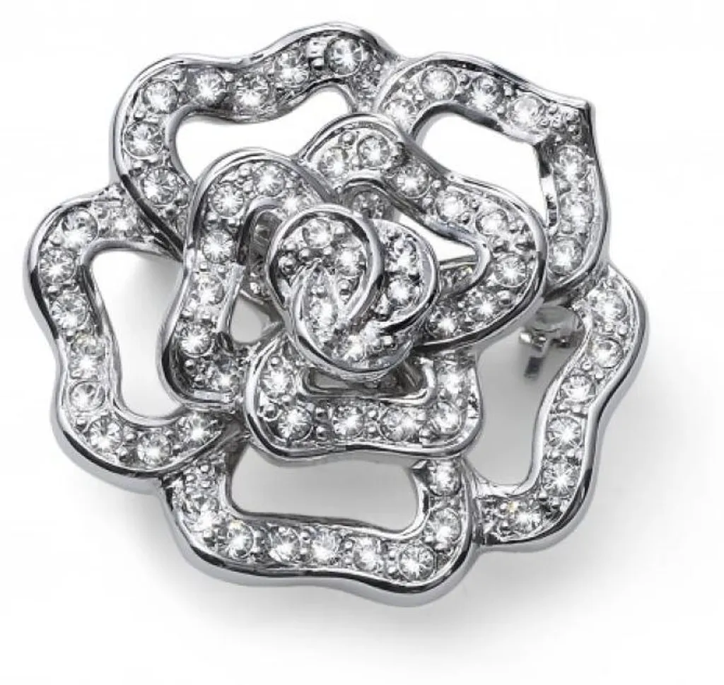 Broche fleur cristaux Fiorellino : illuminez vos tenues ternes 58048