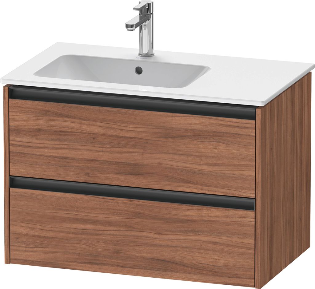 Duravit Ketho.2 Waschtischunterbau wandhängend, 2 Schubkästen, 810x549x480mm, für ME by Starck Beckenposition links 234583, K25267079790000