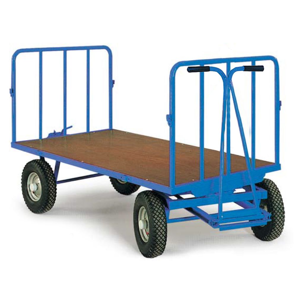 Bako Logistiksysteme Handpritschenwagen Serie 420 Stirnwände 1000mm hoch Vollgummi 1600x900mm